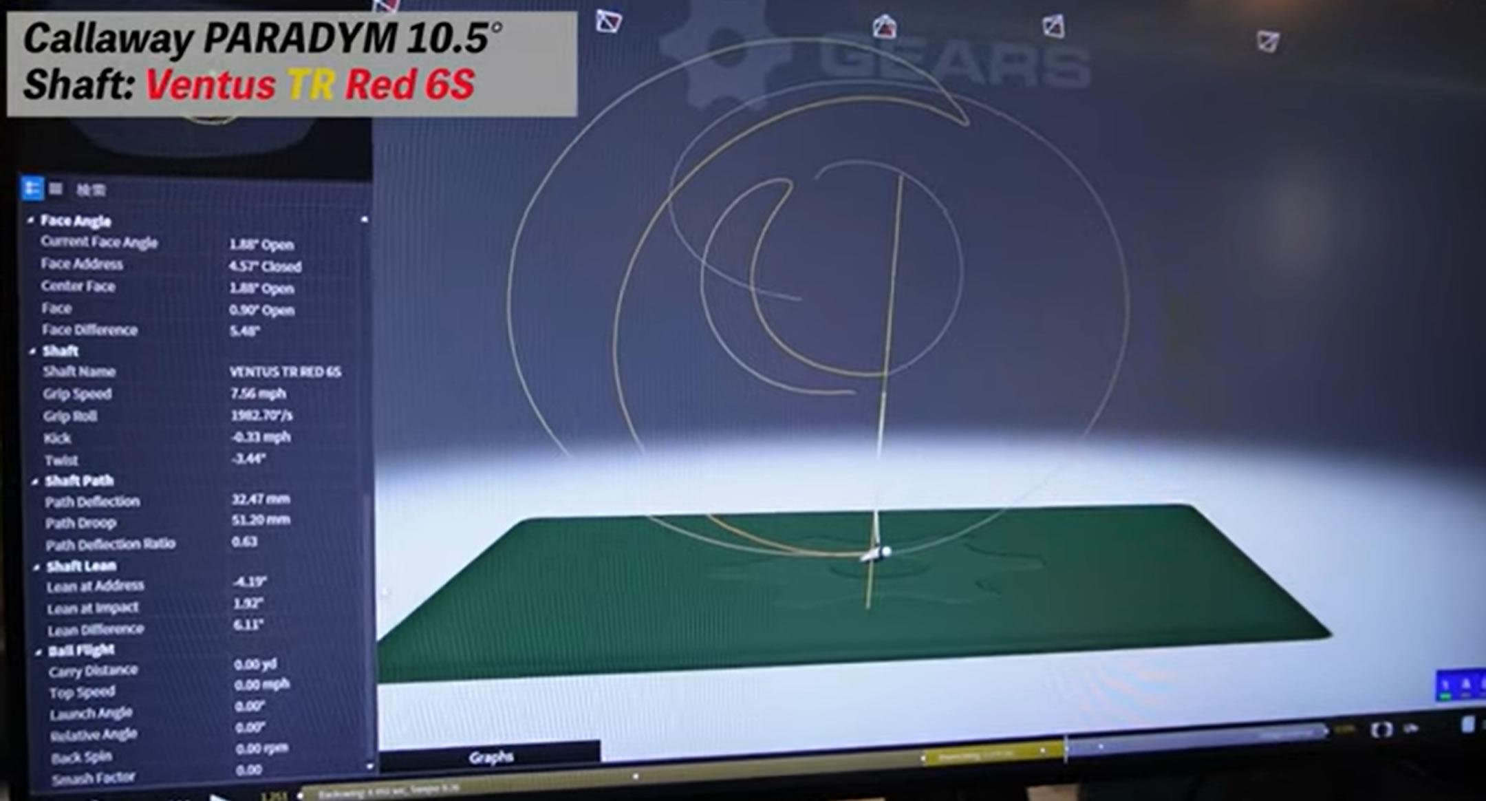 GEARSを使ってベンタスTRシリーズのシャフトのしなりを検証